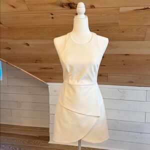 BCBGMaxAzria Cream Sleeveless Mini Dress